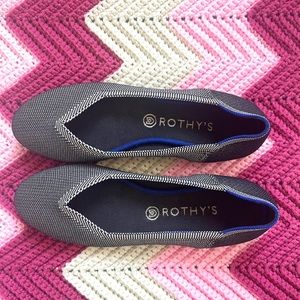 Rothy's Cloud Grey Round Toe Flats Women's Size 10.5
